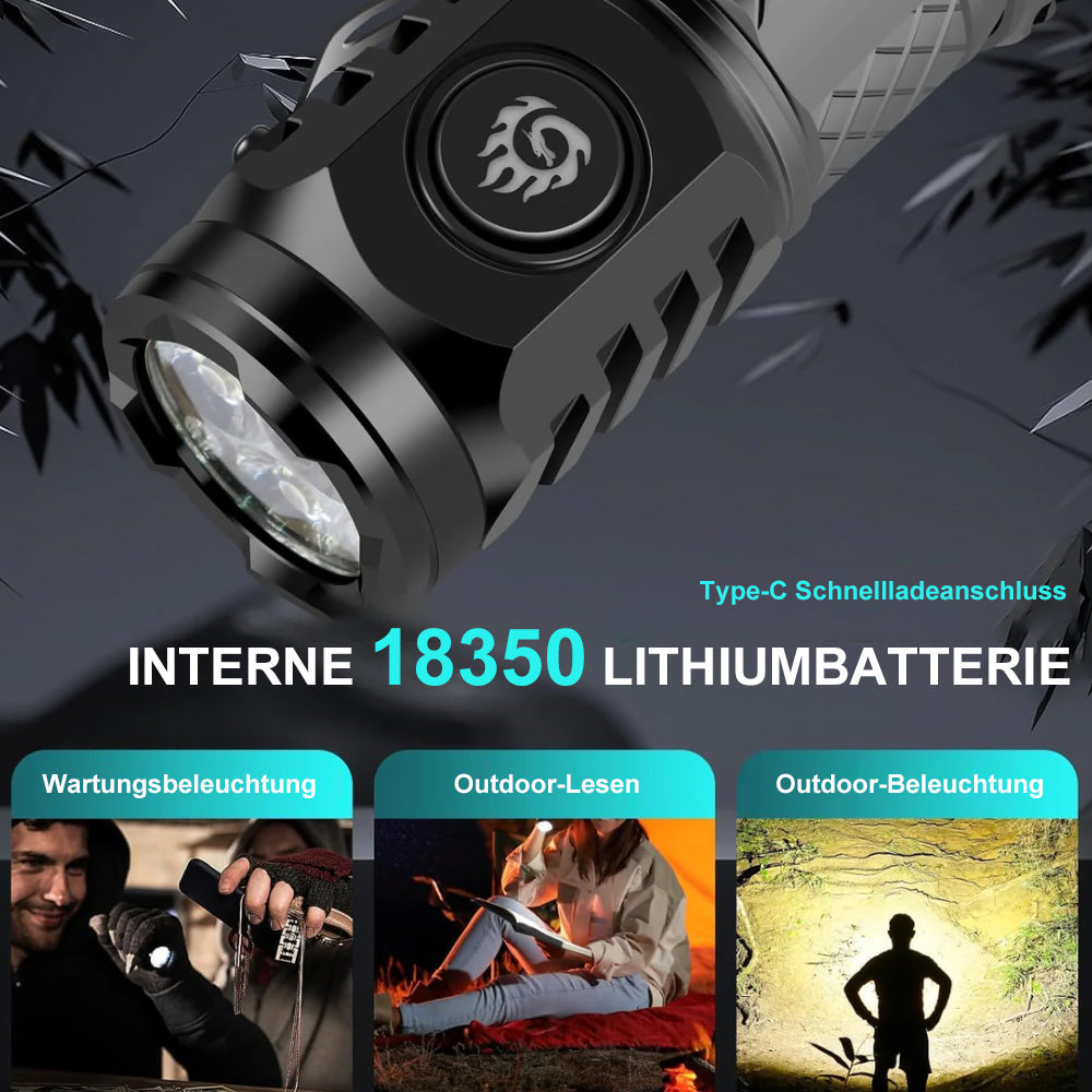 ✨ Three-Eyed Monster Mini Taschenlampe🔦 – Ultrastark, kompakt & wiederaufladbar 🔥