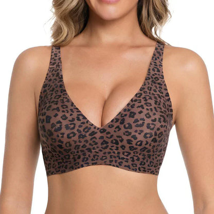 🔥💓Jelly Wireless Damen bequeme bügellose BHs Push-up Bralettes nahtlose T-Shirt-BHs tiefes V Alltags-BHs