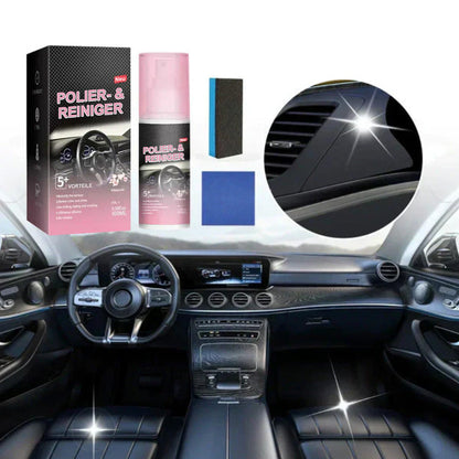 🚗 Auto-Innenraum-Tiefenpflege & Reiniger – Frischt Kunststoff & Leder auf (Inkl. Schwamm & Tuch)