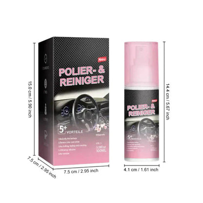 🚗 Auto-Innenraum-Tiefenpflege & Reiniger – Frischt Kunststoff & Leder auf (Inkl. Schwamm & Tuch)