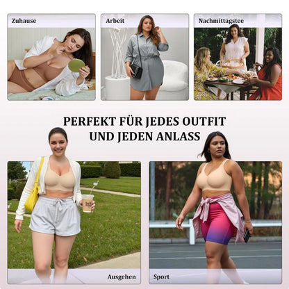 🔥💓Jelly Wireless Damen bequeme bügellose BHs Push-up Bralettes nahtlose T-Shirt-BHs tiefes V Alltags-BHs