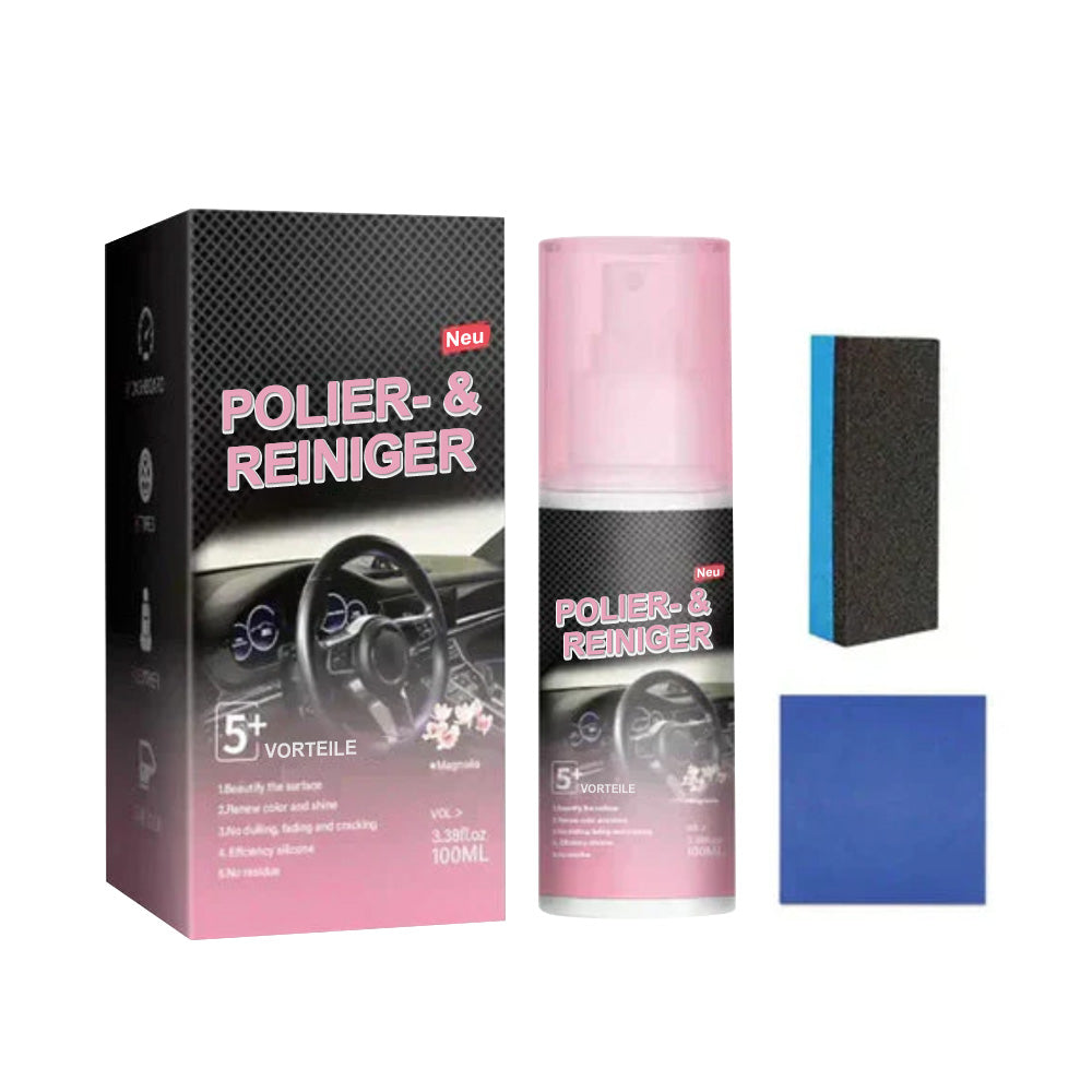 🚗 Auto-Innenraum-Tiefenpflege & Reiniger – Frischt Kunststoff & Leder auf (Inkl. Schwamm & Tuch)